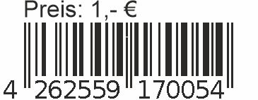 Beispiel einer aufgedruckten EAN-Nummer