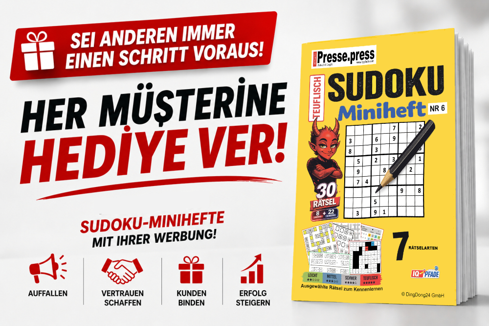 Restaurant mit Sudoku-Miniheft
