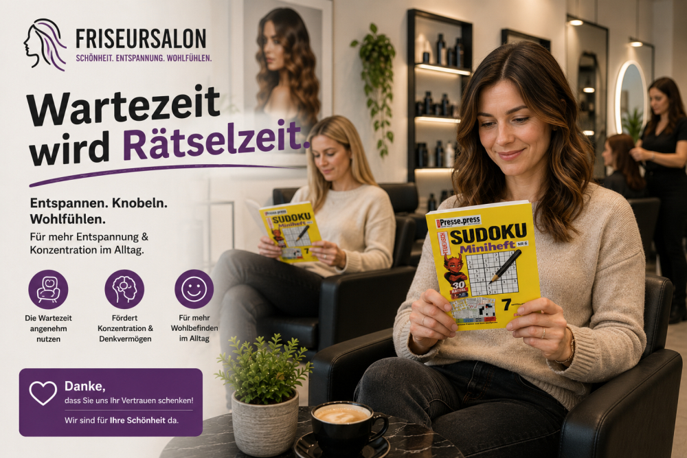 Restaurant mit Sudoku-Miniheft